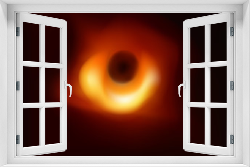 Fototapeta Naklejka Na Ścianę Okno 3D - Realistic Black hole illustration vector. Abstract Background. Black Hole of Outer Space