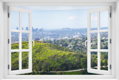 Fototapeta Naklejka Na Ścianę Okno 3D - Aerial panorama Beverly Hills CA