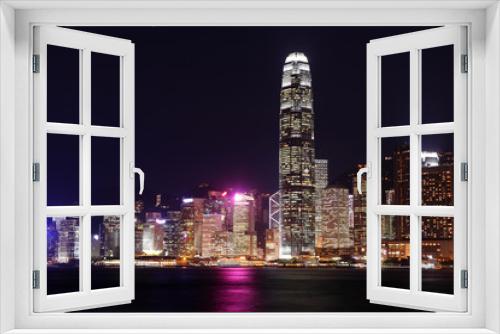 Fototapeta Naklejka Na Ścianę Okno 3D - skyscrapers in Hong Kong