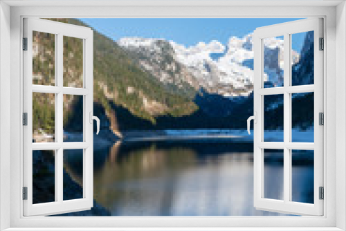 Fototapeta Naklejka Na Ścianę Okno 3D - Gosausee mit Dachsteingebirge