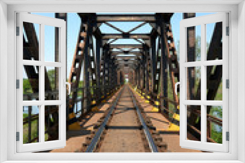 Fototapeta Naklejka Na Ścianę Okno 3D - ponte ferrovia
