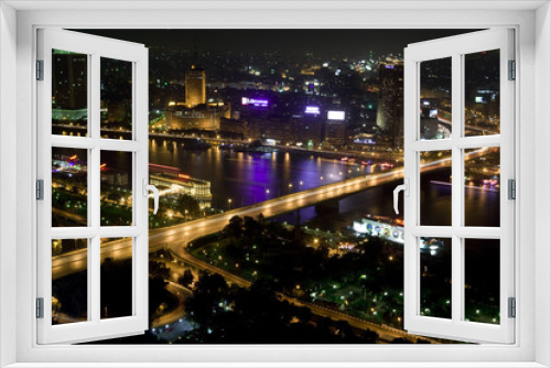 Fototapeta Naklejka Na Ścianę Okno 3D - Cairo at night