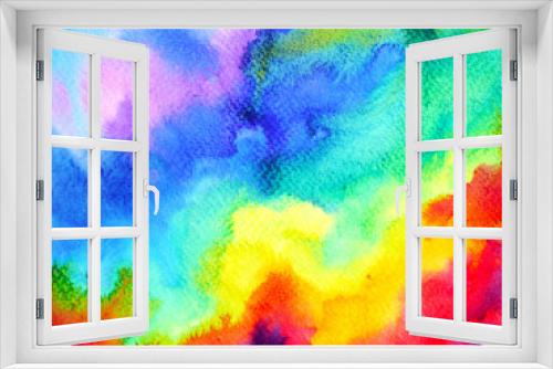 rainbow colorful background watercolor painting illustration hand drawn design