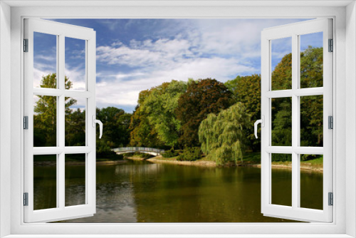 Fototapeta Naklejka Na Ścianę Okno 3D - Jesień