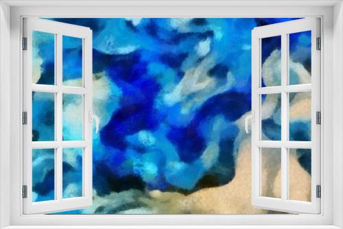 Fototapeta Naklejka Na Ścianę Okno 3D - Art oil background, creative design pattern, painting brushstrokes texture, HD wallpaper, colorful splashes and textured artistic elements