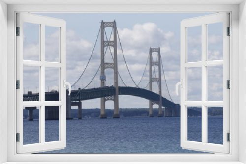 Fototapeta Naklejka Na Ścianę Okno 3D - Mackinac Bridge