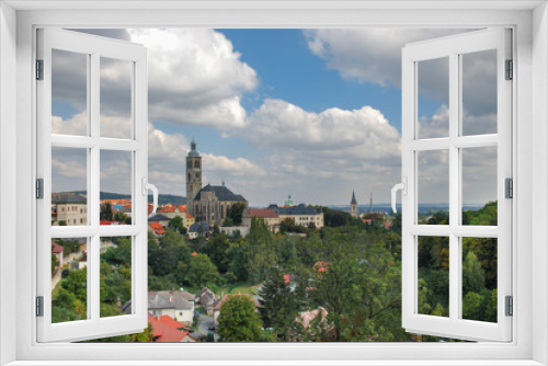 Fototapeta Naklejka Na Ścianę Okno 3D - Picturesque view on Church of St. James, Kutna Hora. Czech Republic