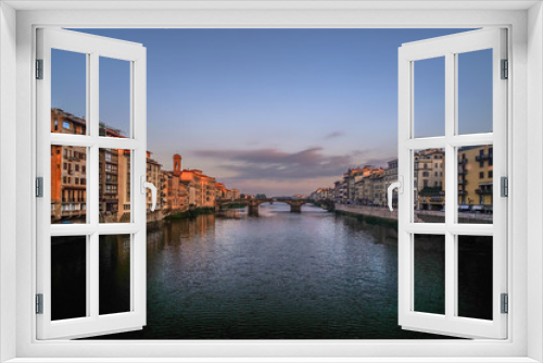 Fototapeta Naklejka Na Ścianę Okno 3D - Firenze, ponte Santa Trinita