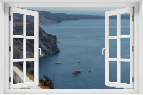 Fototapeta Naklejka Na Ścianę Okno 3D - Coastline of Santorini