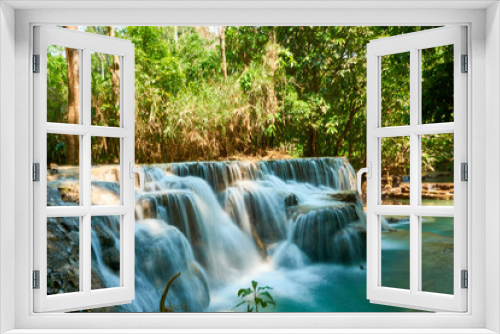 Fototapeta Naklejka Na Ścianę Okno 3D - Kuang si Waterfall in Luang Prabang. Laos. 2019 Landscape