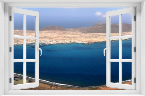 Fototapeta Naklejka Na Ścianę Okno 3D - île de La Graciosa vue de Lanzarote, Canaries