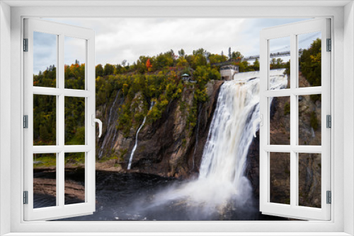 Fototapeta Naklejka Na Ścianę Okno 3D - View of the Montmorency falls in Quebec, Canada