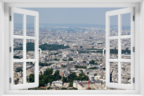 Panorama of Paris from Montparnase Tower, France.