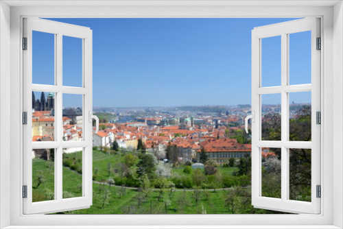Fototapeta Naklejka Na Ścianę Okno 3D - Panoramic view of Prague from near Strahov Monastery