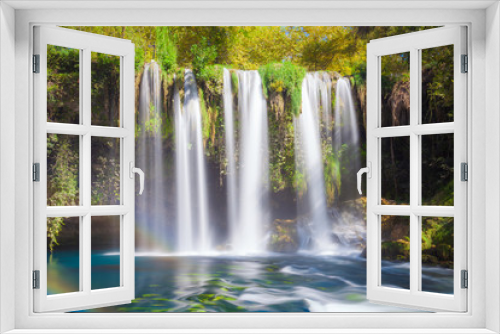 Fototapeta Naklejka Na Ścianę Okno 3D - Duden waterfall park in Antalya