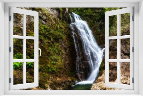Fototapeta Naklejka Na Ścianę Okno 3D - Mountain waterfall near the town of Teteven, Balkan Mountains, Bulgaria