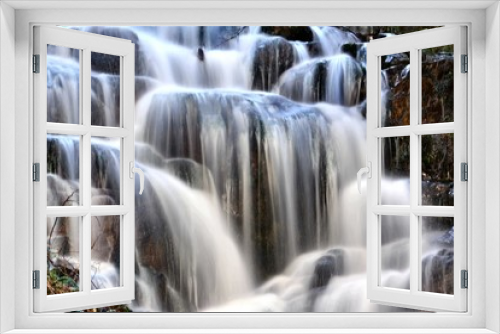 Fototapeta Naklejka Na Ścianę Okno 3D - water falls, mountain stream, brook