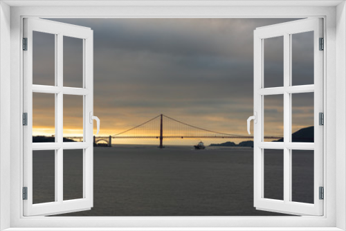 Fototapeta Naklejka Na Ścianę Okno 3D - Silhouette of the Bay Bridge