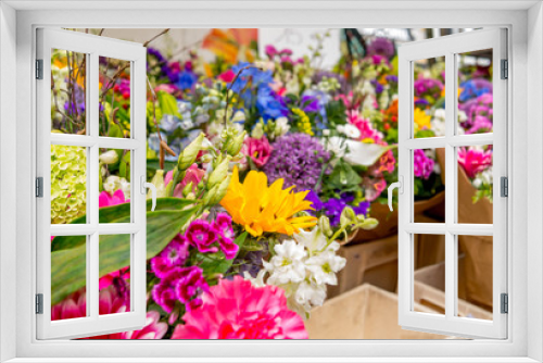 Fototapeta Naklejka Na Ścianę Okno 3D - Farmer's Market Flowers