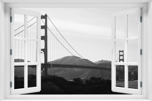 Fototapeta Naklejka Na Ścianę Okno 3D - Golden Gate Bridge, San Francisco in BW