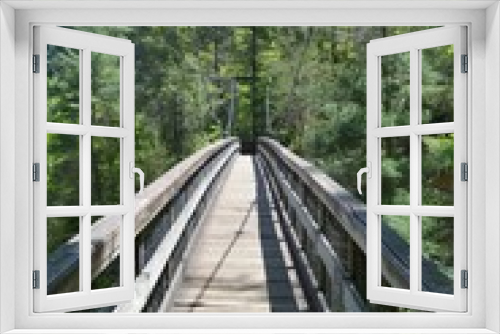 Fototapeta Naklejka Na Ścianę Okno 3D - Suspension Bridge