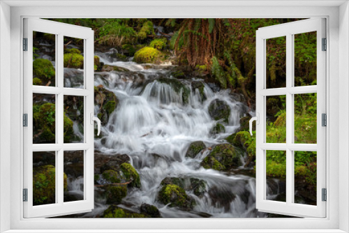 Fototapeta Naklejka Na Ścianę Okno 3D - Waterfall In Forest