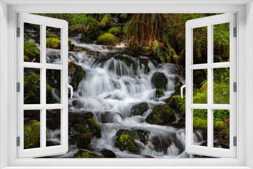 Fototapeta Naklejka Na Ścianę Okno 3D - Waterfall In Forest