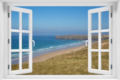 Fototapeta Naklejka Na Ścianę Okno 3D - Perran Sands beach Cornish coast North Cornwall between Perranporth and Holywell Bay