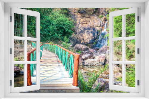 Fototapeta Naklejka Na Ścianę Okno 3D - Jokkradin waterfall, Thong Pha Phum National Park, Kanchanaburi, Thailand