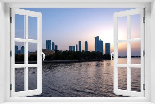 Fototapeta Naklejka Na Ścianę Okno 3D - Beautiful Evening View of Sharjah Skyline
