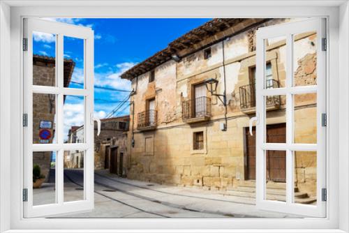 Fototapeta Naklejka Na Ścianę Okno 3D - Torres del Rio street view in Navarre, Spain on the Way of St. James, Camino de Santiago on a sunny May day
