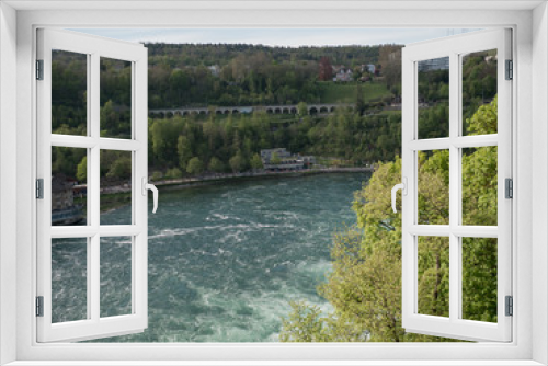 Fototapeta Naklejka Na Ścianę Okno 3D - Rhine Falls in Switzerland early spring time