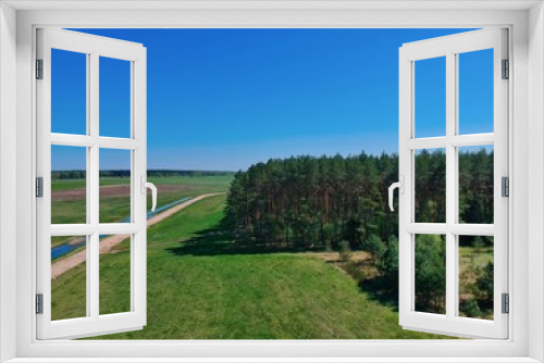 Fototapeta Naklejka Na Ścianę Okno 3D - Drone photo of a forest in Minsk Region of Belarus