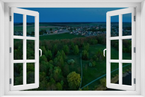 Fototapeta Naklejka Na Ścianę Okno 3D - Aerial view of a forest in Belarus