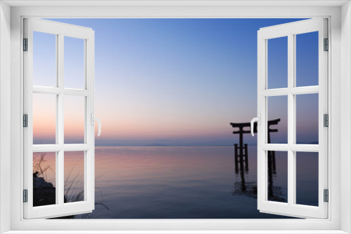 Fototapeta Naklejka Na Ścianę Okno 3D - 琵琶湖　白髭神社