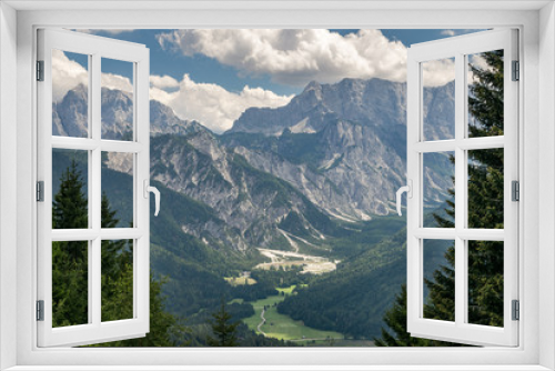 Fototapeta Naklejka Na Ścianę Okno 3D - View of Triglav Mountain in the Julian Alps, Slovenia as seen from Tromeja: the triple point of Austria, Italy and Slovenia.