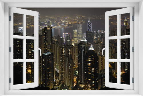 Fototapeta Naklejka Na Ścianę Okno 3D - Hong Kongs Skyline