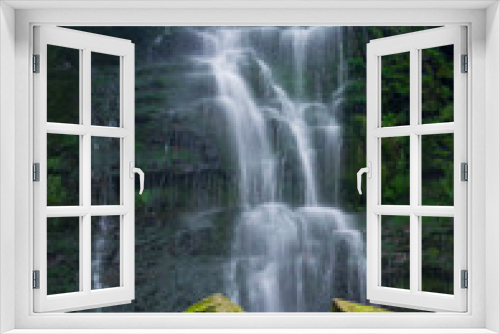 Fototapeta Naklejka Na Ścianę Okno 3D - Middle Black Clough waterfall