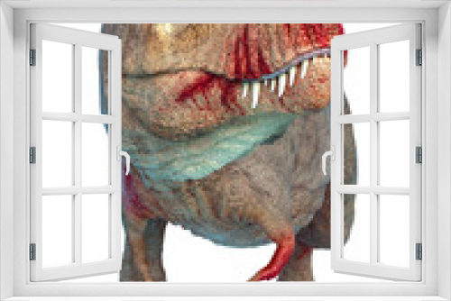 Fototapeta Naklejka Na Ścianę Okno 3D - tyrannosaurus rex in white background