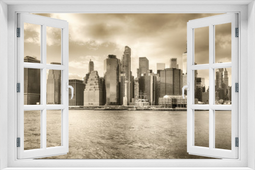 Fototapeta Naklejka Na Ścianę Okno 3D - Manhattan.