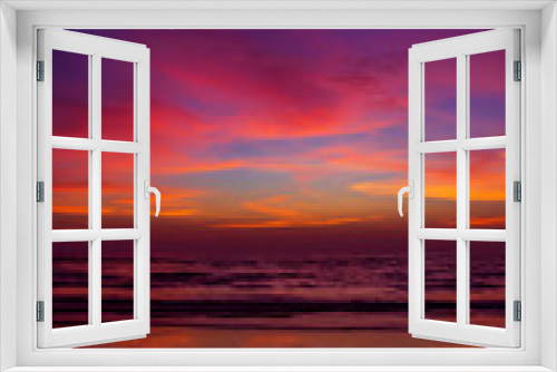 Fototapeta Naklejka Na Ścianę Okno 3D - Dramatic Sunset over the Indian Ocean