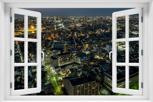 Fototapeta Naklejka Na Ścianę Okno 3D - 墨田区から見る東京の夜景２