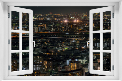 Fototapeta Naklejka Na Ścianę Okno 3D - 墨田区から見る東京の夜景１