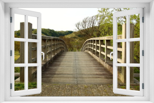 Fototapeta Naklejka Na Ścianę Okno 3D - 木造の橋