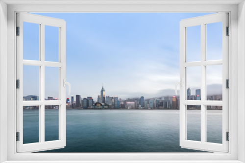 Fototapeta Naklejka Na Ścianę Okno 3D - Hong Kong city buildings skyline