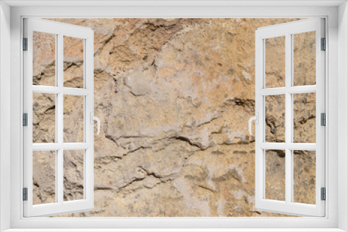 Fototapeta Naklejka Na Ścianę Okno 3D - Brown stone wall, background, texture.