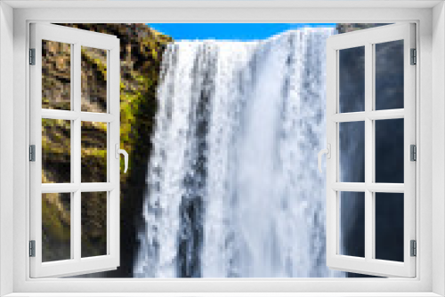 Fototapeta Naklejka Na Ścianę Okno 3D - Skogafoss is a waterfall situated on the Skoga River in the south of Iceland at the cliffs of the former coastline.