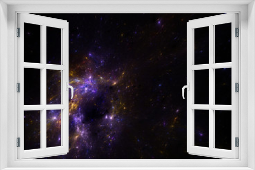 Fototapeta Naklejka Na Ścianę Okno 3D - deep space image with nebula and galaxies as background and texture for creating space scape.