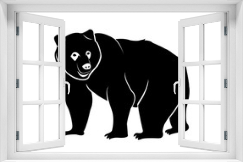 Fototapeta Naklejka Na Ścianę Okno 3D - bear vector logo