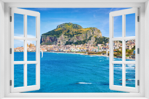 Fototapeta Naklejka Na Ścianę Okno 3D - Panorama of Cefalu, city on Tyrrhenian coast of Sicily, Italy